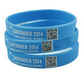 Customized Wide Silicone Bands with QR Code, 1 inch Rubber Bracelets